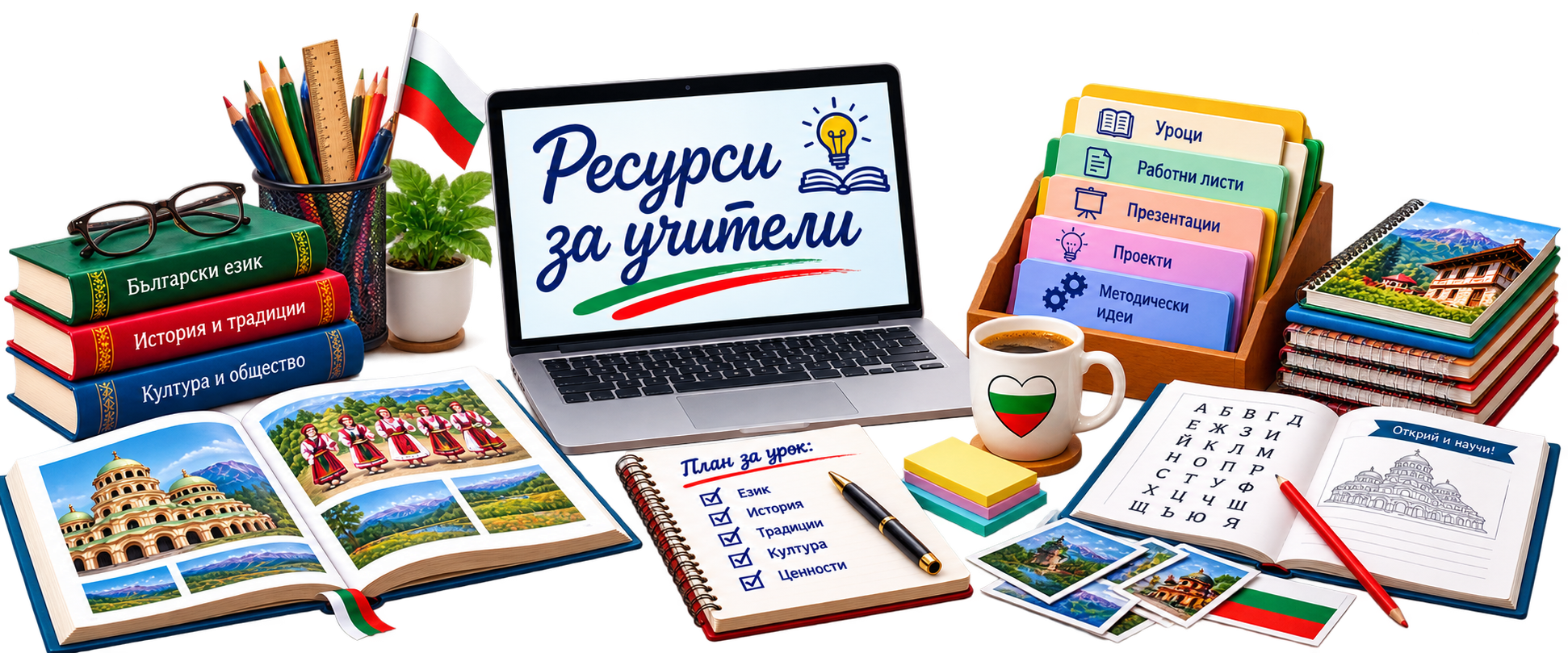 Bulgarian teacher resources with lesson plans, worksheets, teaching guides, history and culture materials